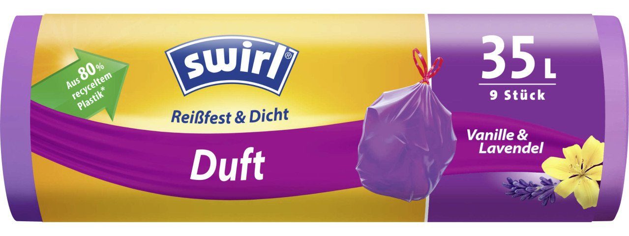 Swirl Müllbeutel Swirl® Duft-Müllbeutel Vanille-Lavendel 35 L