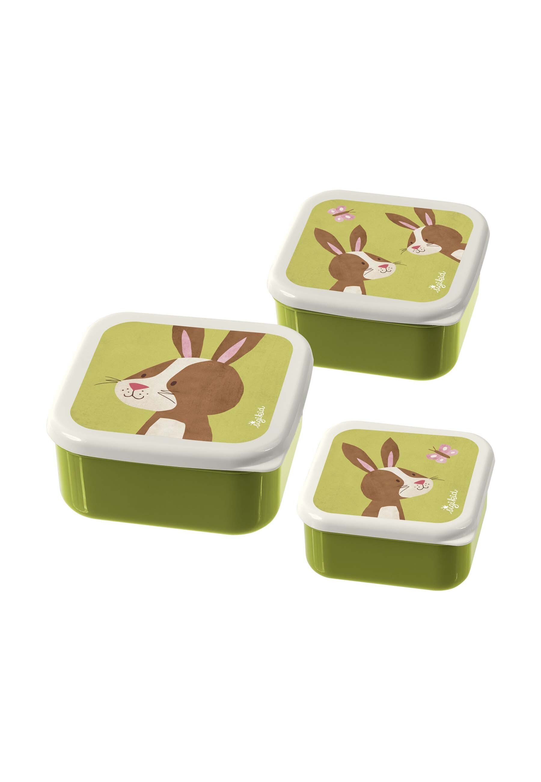 Sigikid Lunchbox Kinder Lunchbox 3er-Set Snackboxen, 100% Polypropylen, (3-tlg) grün