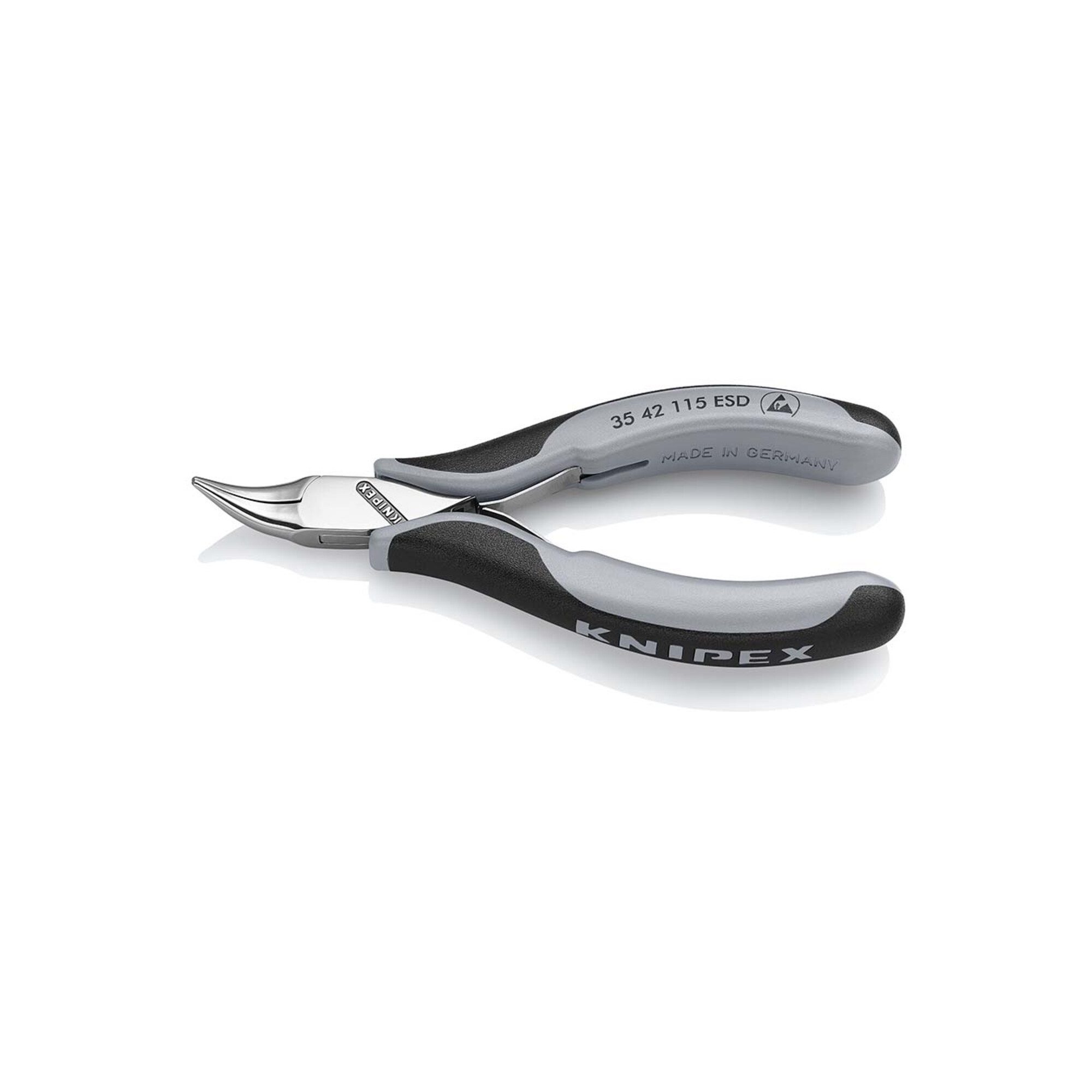 Knipex Kombizange KNIPEX 35 42 115 ESD Elektronik-Greifzange ESD mit durchgestecktem Gel