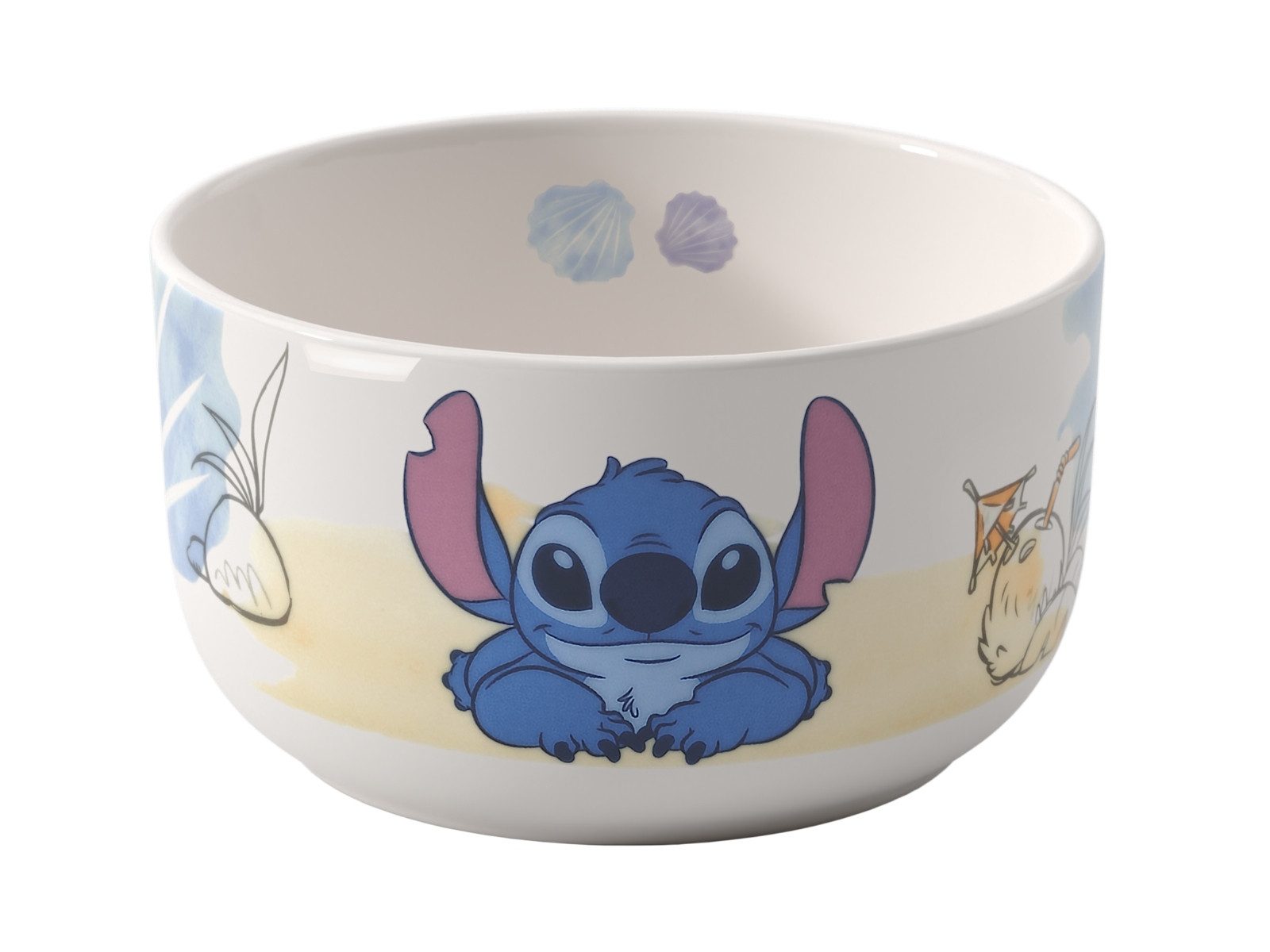 Villeroy & Boch Müslischale Disney Stitch Kinder-Müslischale weiß 12,5cm, Premium Porcelain, (Müslischalen)