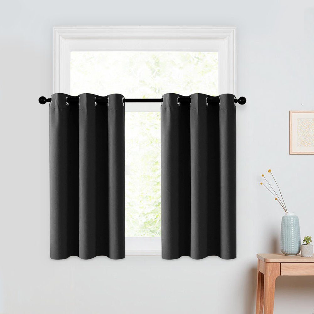 BYSURE Scheibengardine (2 St), Ösen, verdunkelnd, Bistrogardine Fensterscha günstig online kaufen