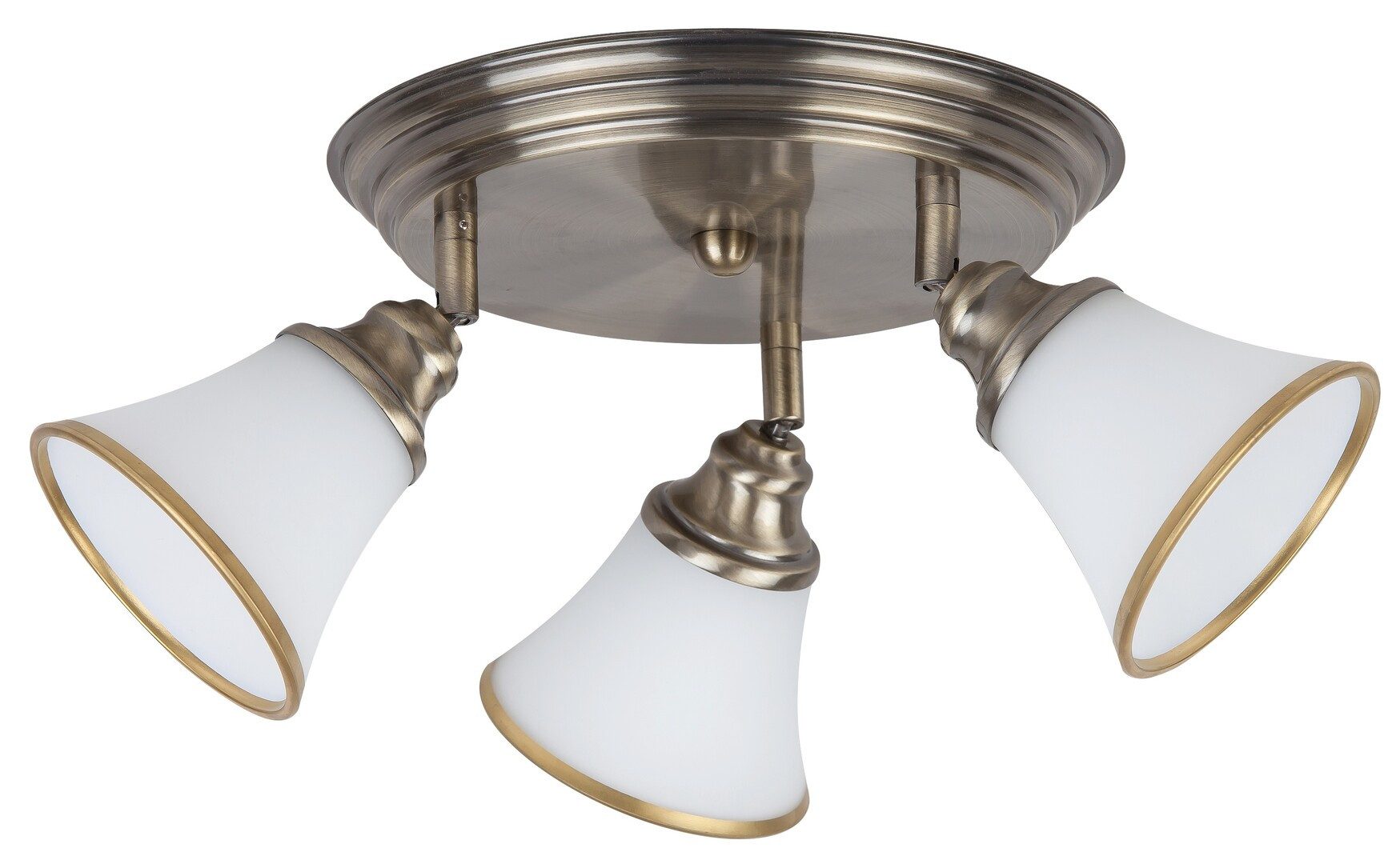 Rabalux LED Deckenspots "Grando" 3-flammig, Metall, weiß, rund, E14, ø500mm