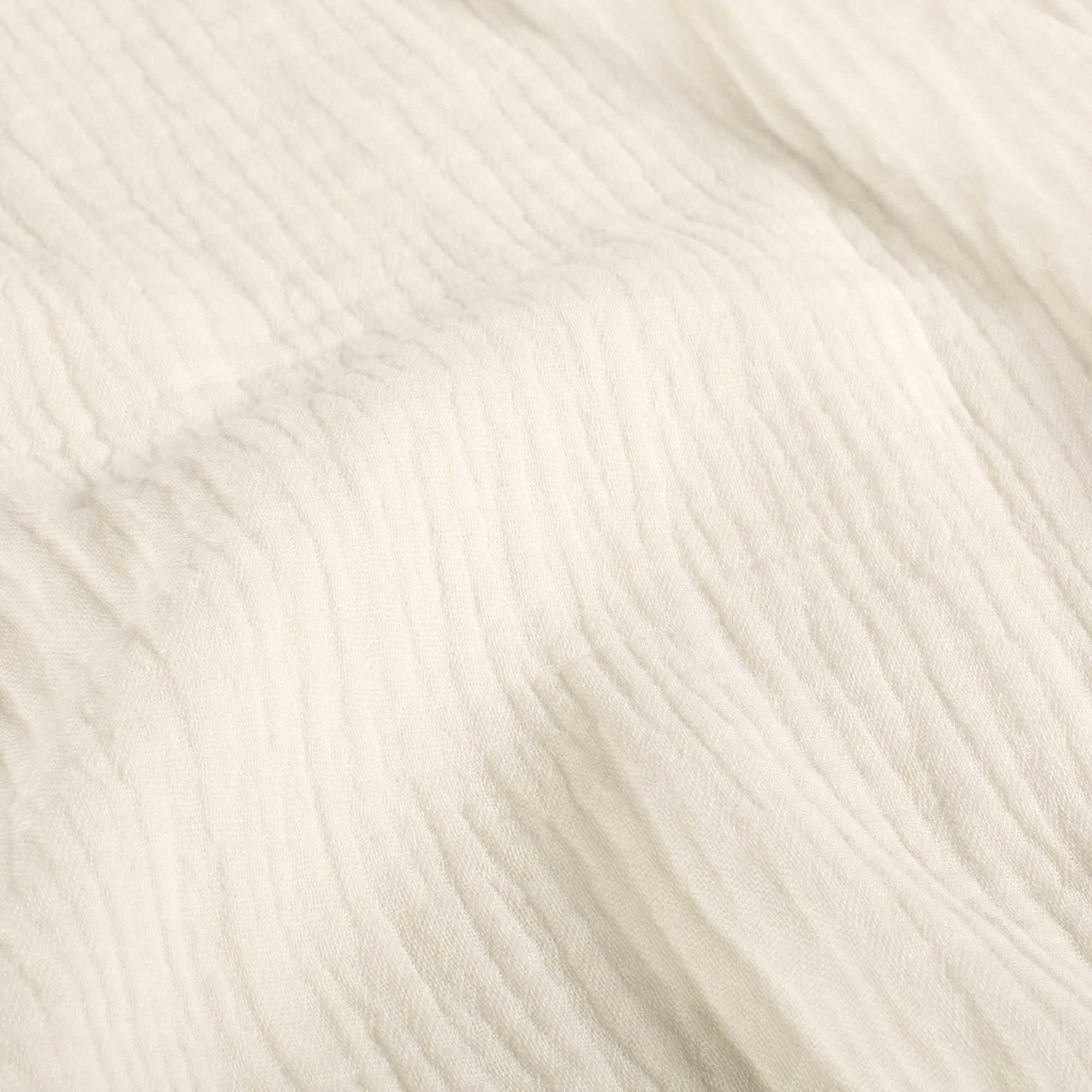 maDDma Stoff Musselin Bio Organic ab 1m Baumwollstoff Double Gauze Mulltuch, vanille