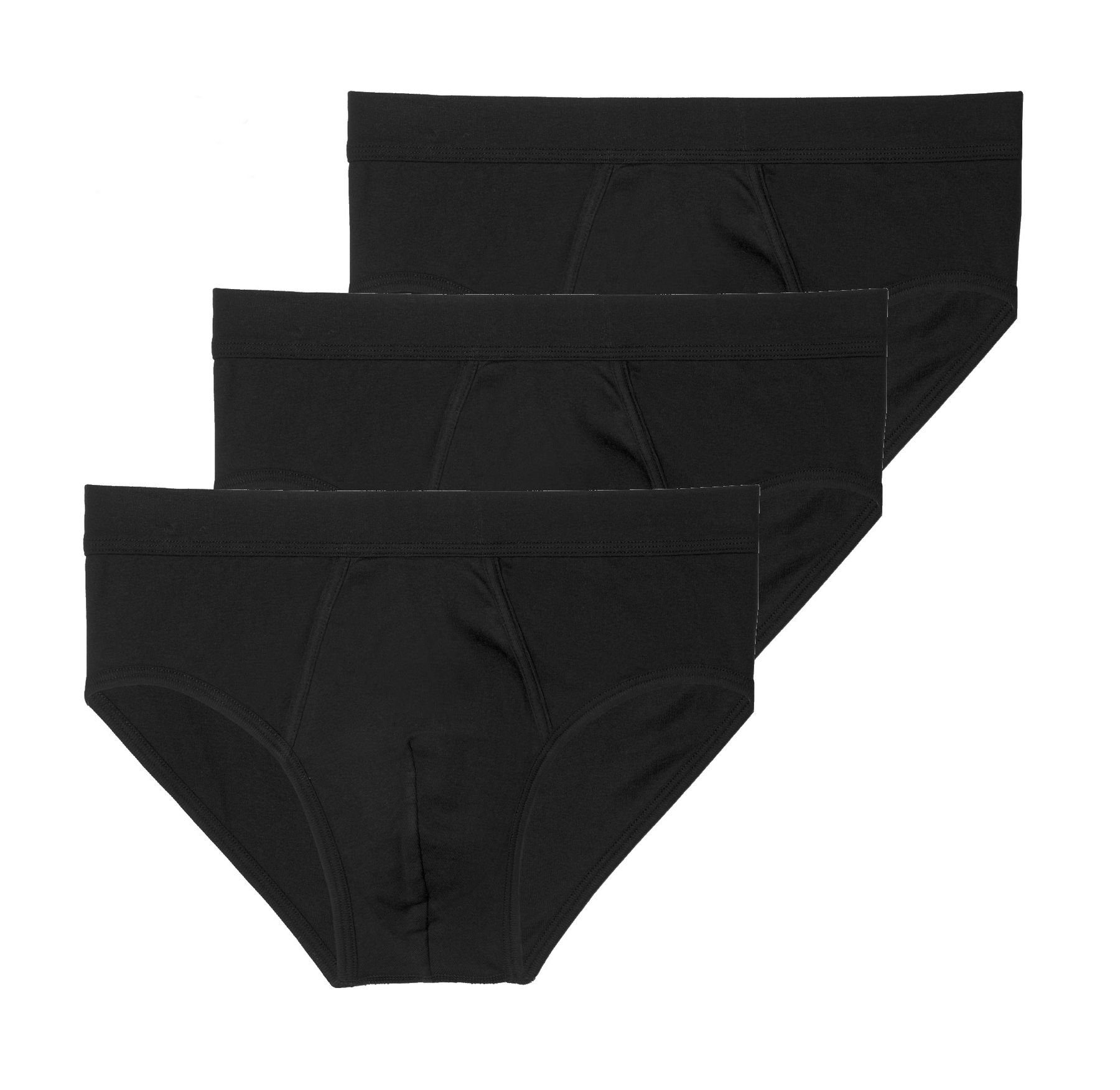 HAASIS Bodywear 1919 Slip »Herren Slips 77302123-schwarz« (Packung, 3-St.,  3er Pack) hochwertige schwarze Herren Slips mit Eingriff in optimaler  Paßform, pflegeleicht, formbeständig, strapazierfähig aus 95%  hautsympathischer Baumwolle