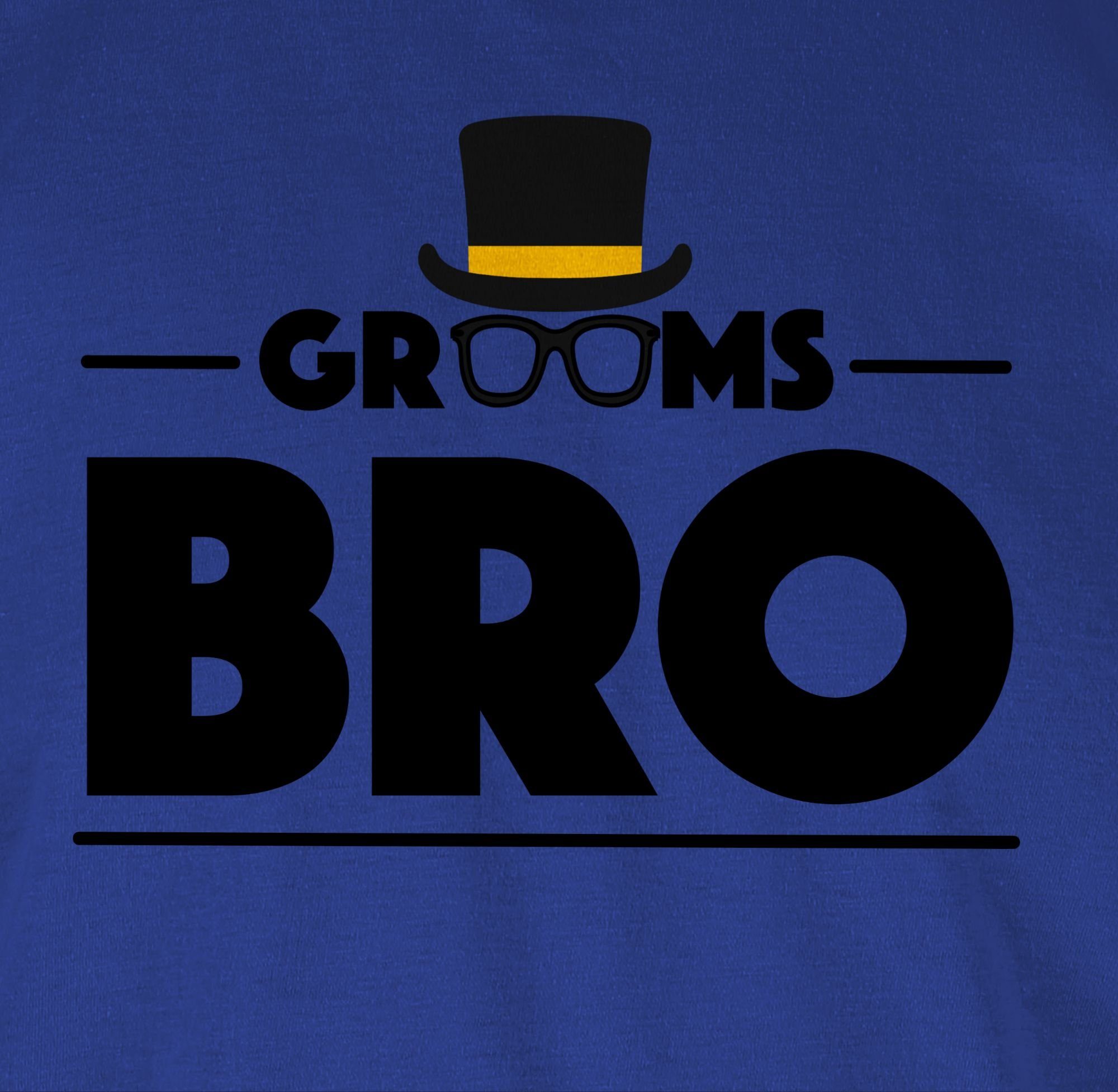 Grooms Bro Männer 2 Shirtracer T-Shirt Royalblau JGA