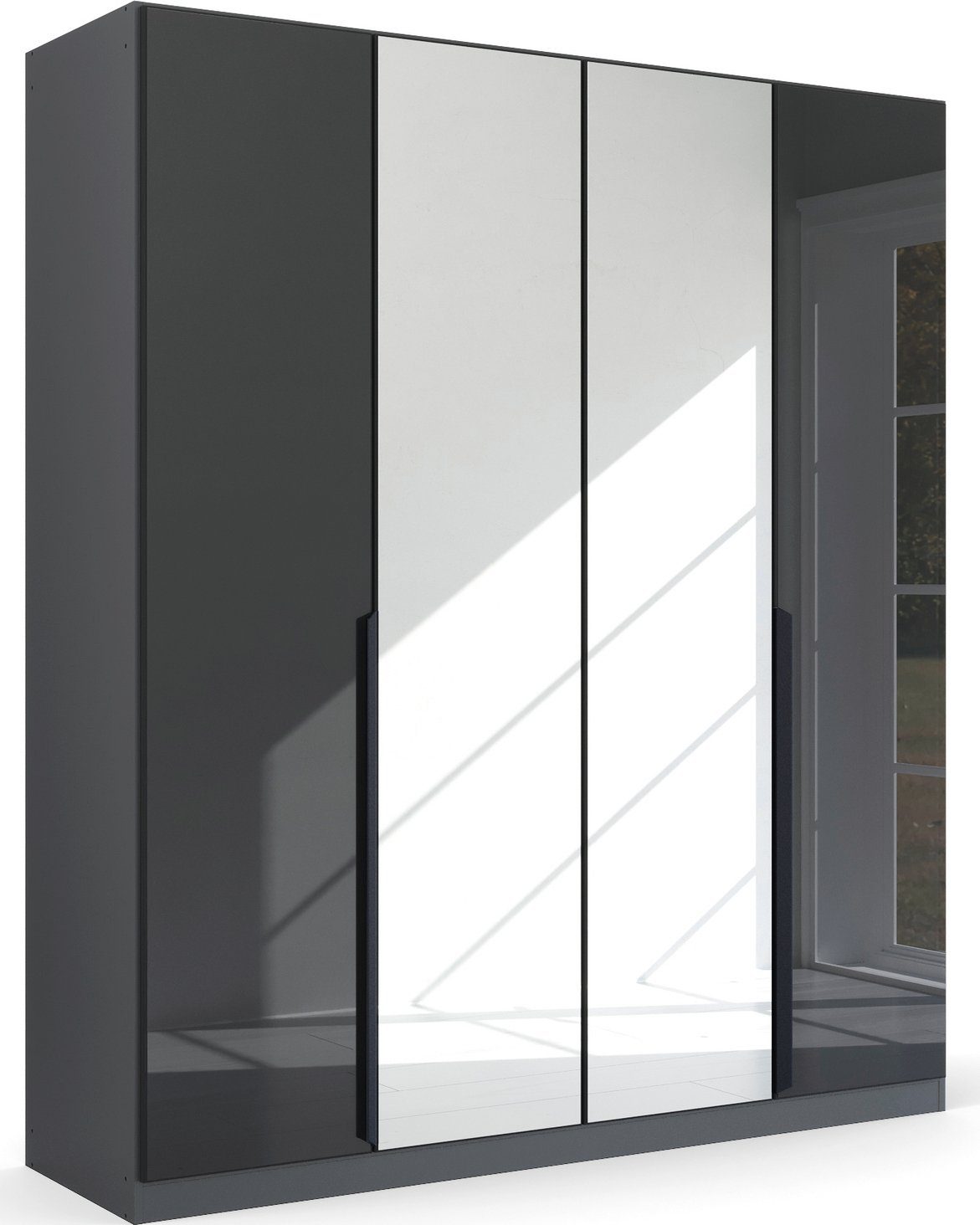 rauch Drehtürenschrank Modern by Quadra Spin, Robuste Griffe aus Metall in  Graumetallic