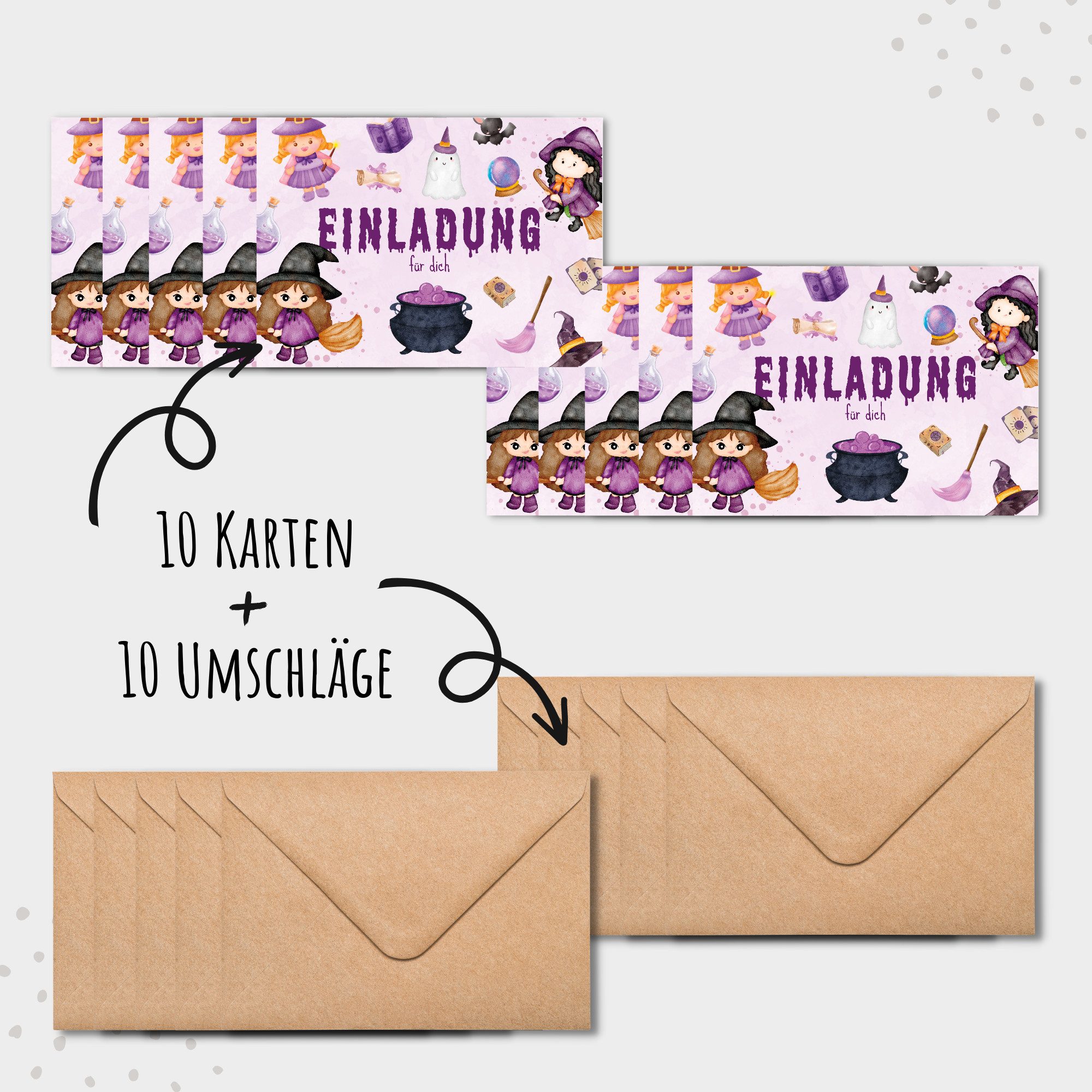 MeinBaby123® Einladungskarten Kindergeburtstag inkl. 10 Umschläge, Kindergeburtstag Jungs und Mädchen, Geburtstagseinladungen Kinder – Bild 5 von 5