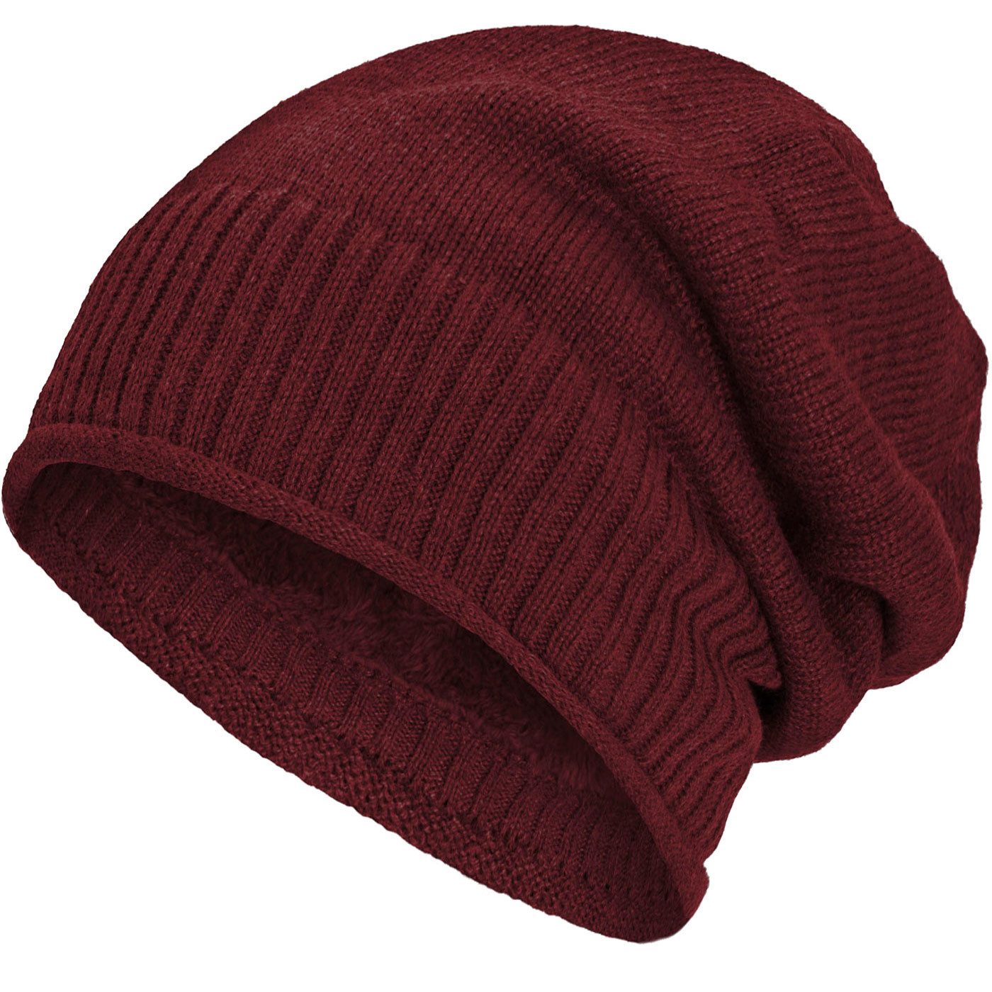 compagno Strickmütze (1-St) Gefütterte Wintermütze für Herren und Damen Mütze Beanie Haube