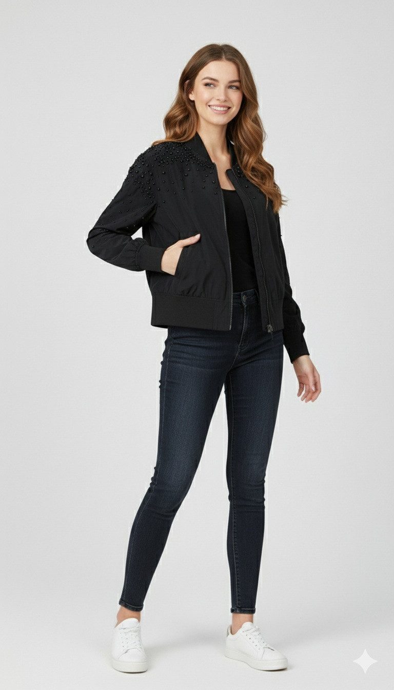 Blonde No.8 Bomberjacke SUSAN mit Schmuckperlen