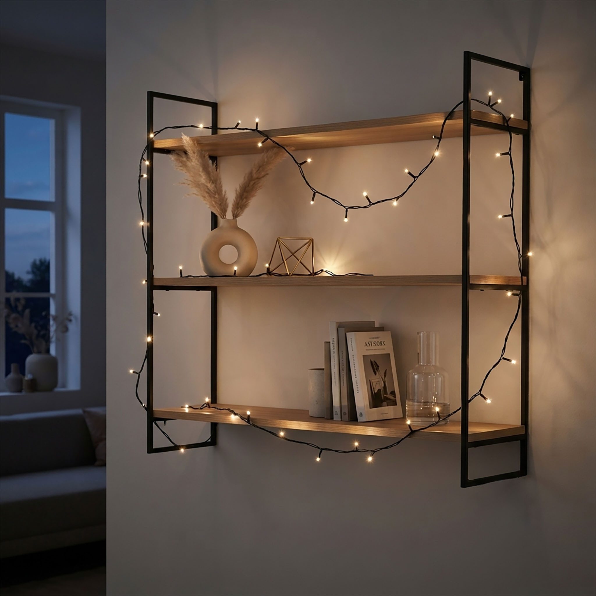 Spetebo LED-Lichterkette Weihnachts Lichterkette warm weiß - 40 LED / 3 m, 40-flammig, Garten Deko Beleuchtung für Außen und Innen – Bild 5 von 5