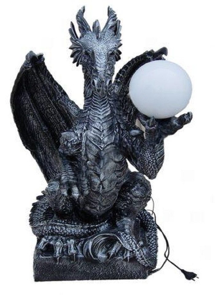 JVmoebel Tischleuchte Drachen Barock Tischleuchte Vintage Lampe Design Beleuchtung, Made in Europa