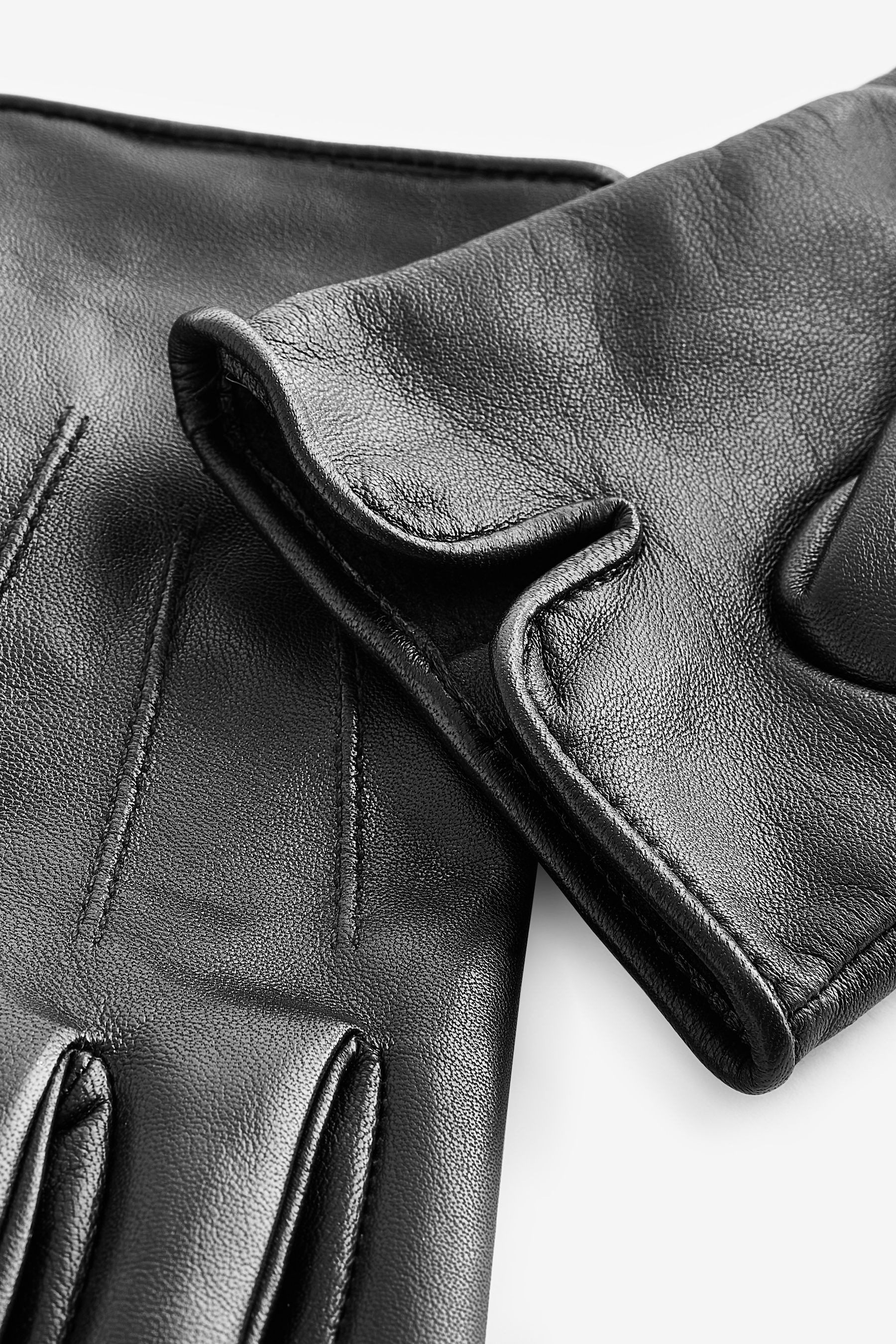 Next Laufhandschuhe Lederhandschuhe mit Fleece-Futter (1-St) günstig online kaufen