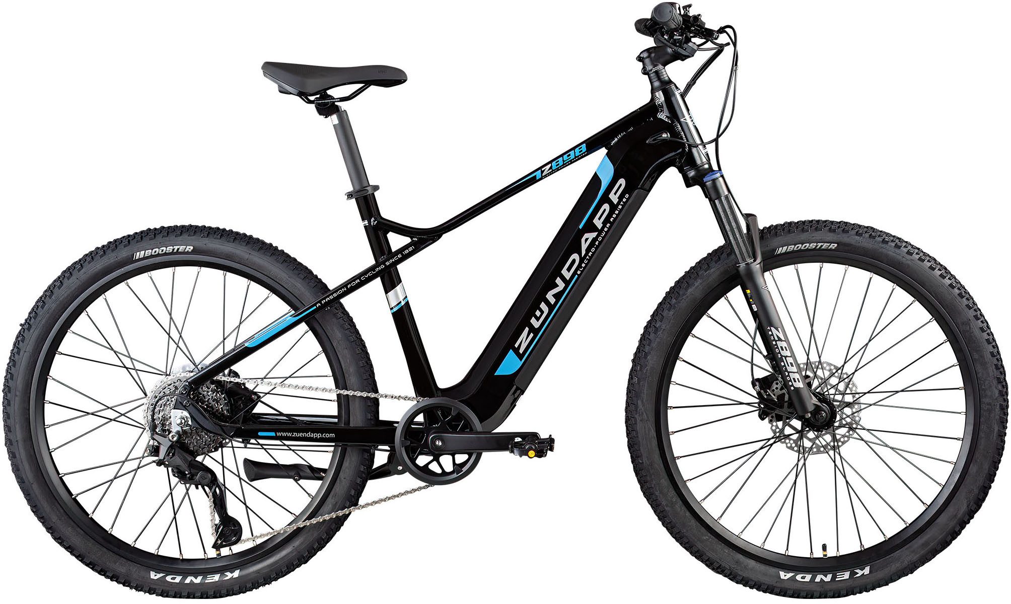 Zündapp E-Bike Mountainbike Z898, 10 Gang, Kettenschaltung, Heckmotor, 540 Wh, Pedelec, Elektrofahrrad für Damen u. Herren, MTB