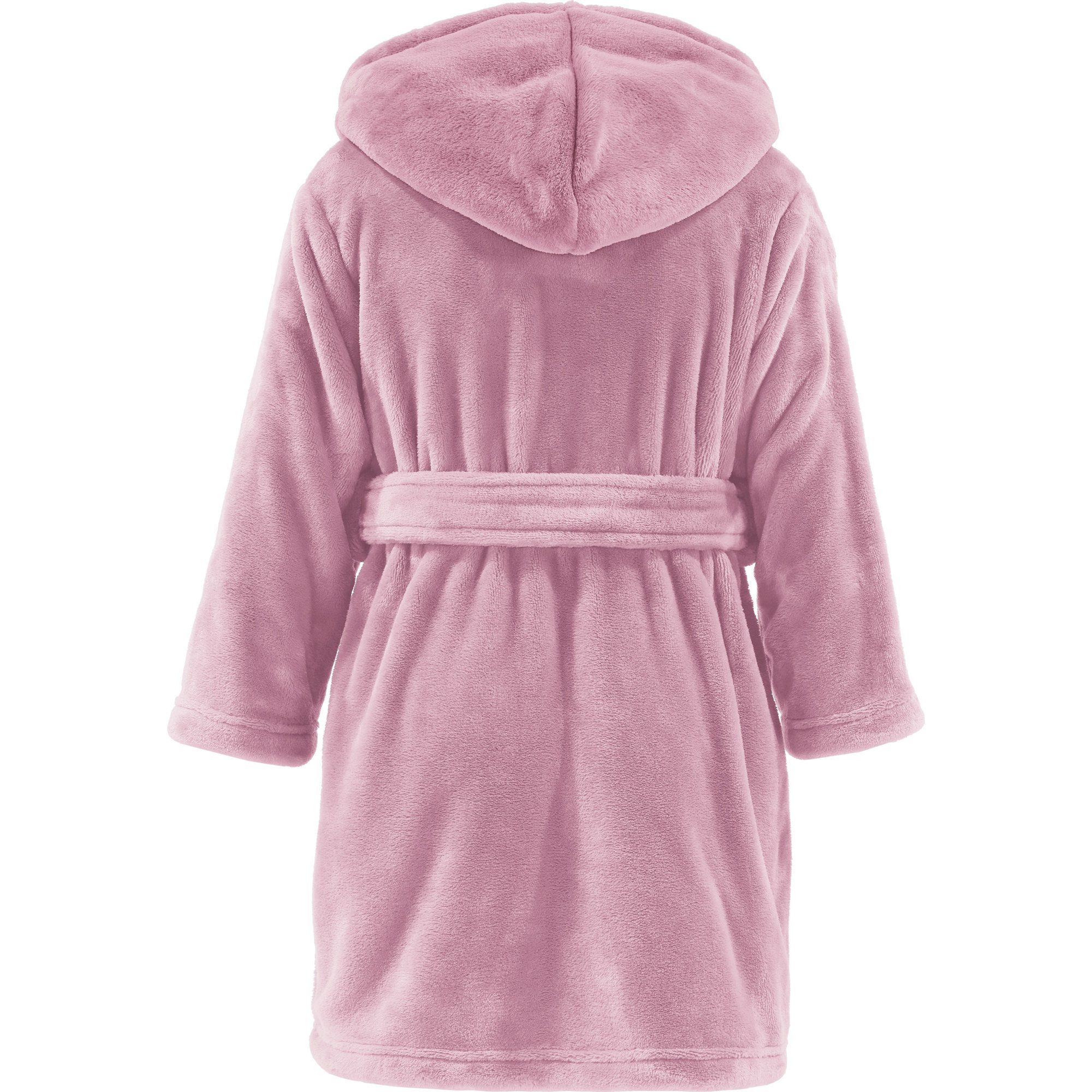 REDBEST Kinderbademantel Kinder-Bademantel "Perris" mit Kapuze, Rückenlänge: 63 cm, Fleece, mit Kapuze/mit Aufsatztasche:, default, Fleece Uni