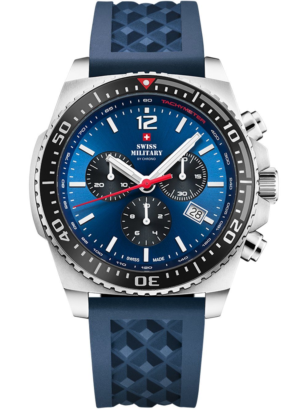 Swiss Military by Chrono Quarzuhr Swiss Military SM34093.06 Sport Chronograph Herrenuhr 45mm 10ATM Swiss Military SM34093.06 Sport Chronograph Herrenuhr 45mm 10ATM