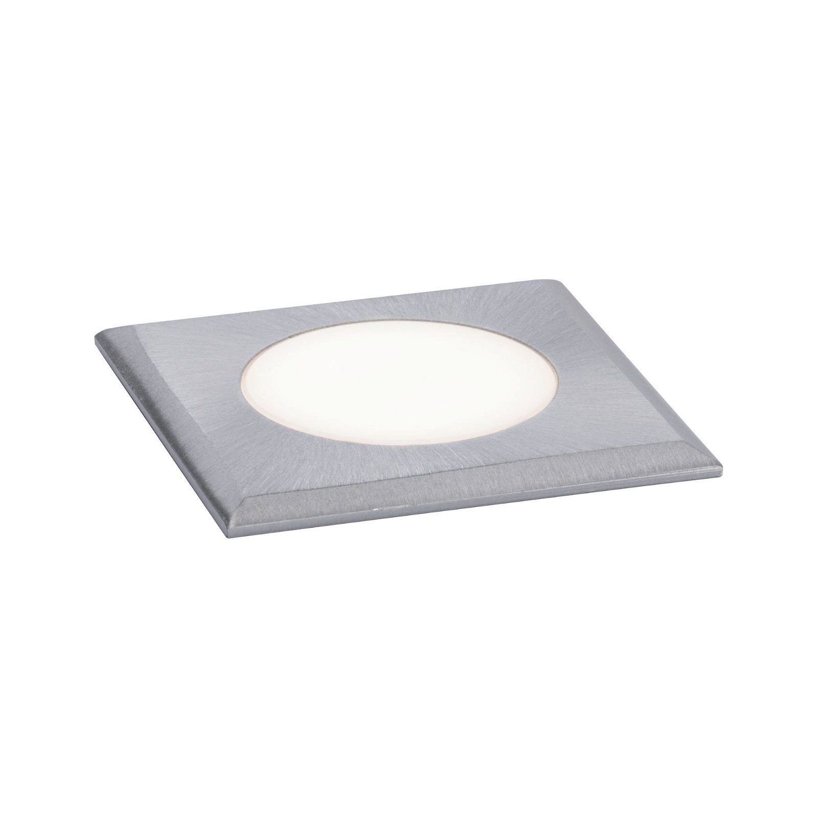 Paulmann LED Einbauleuchte House eckig 50x50mm 3000K 2W 60lm 230V Edelstahl gebürstet, Kunststoff, LED fest integriert, Warmweiß, Bodeneinbauleuchte Warmweiß IP67