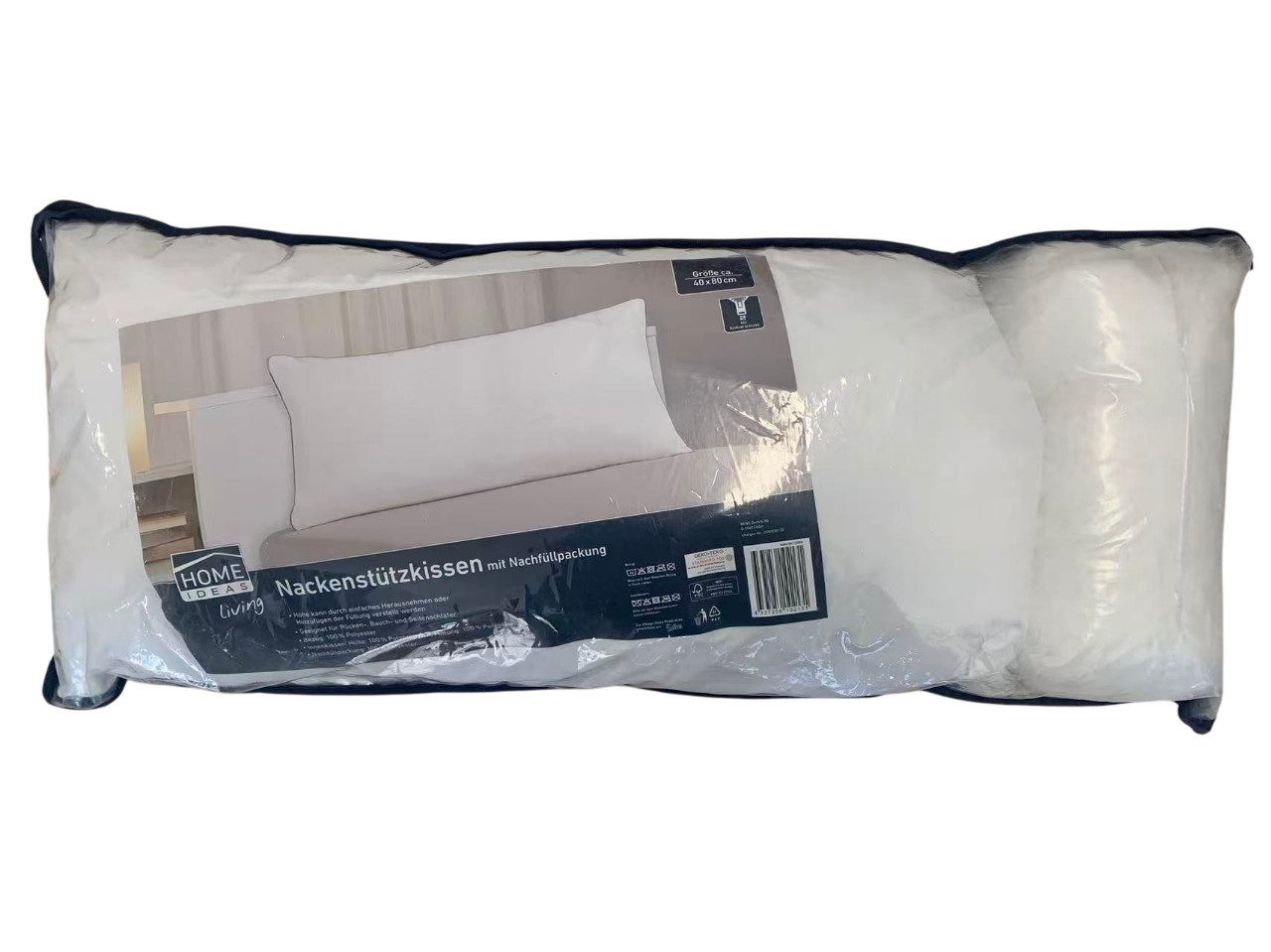 Home Ideas Living Nackenstützkissen Nackenstützkissen 40x80cm mit Nachfüllpackung