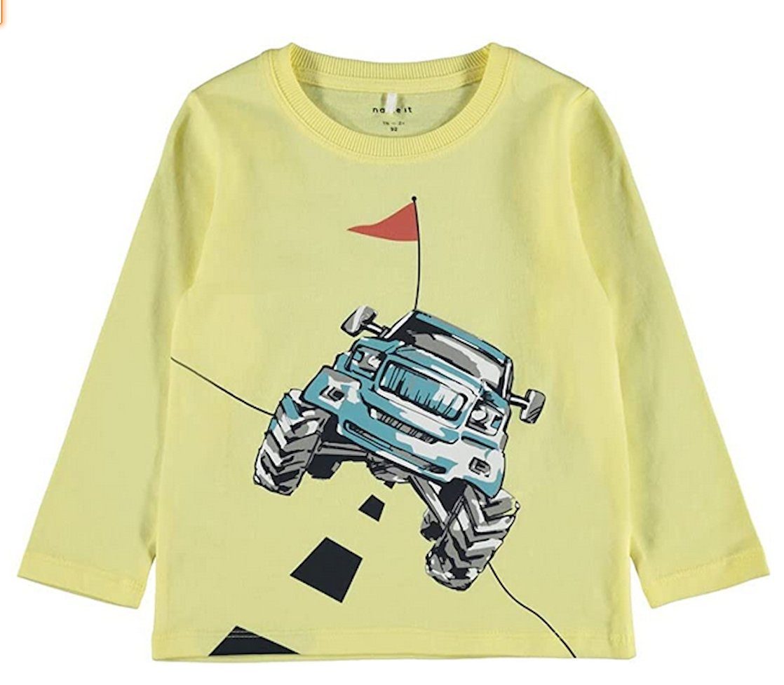 Name It Langarmshirt Name it Jungen Langarmshirt Truck LKW yellow pear (1-tlg)