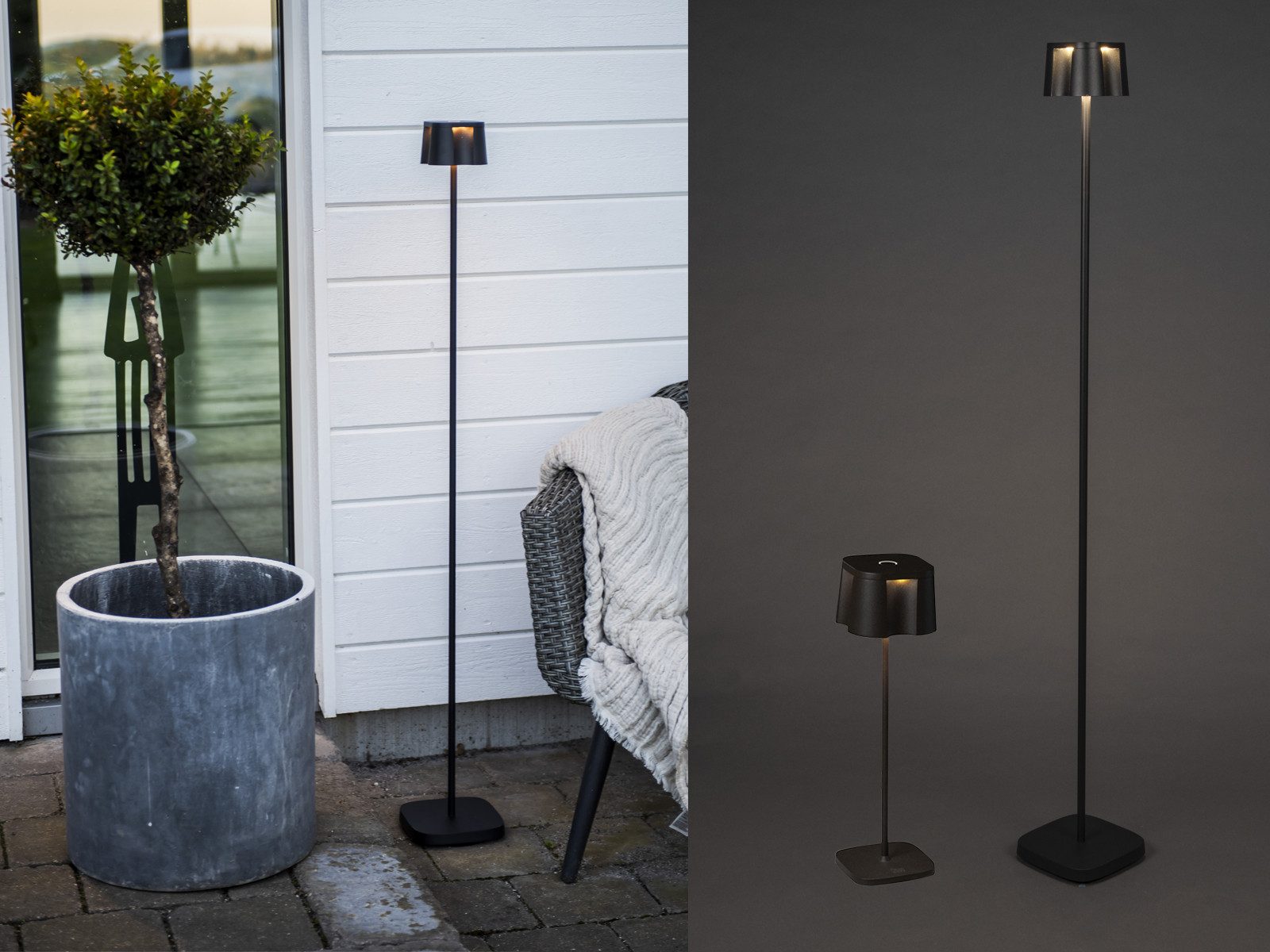 meineWunschleuchte LED AußenStehlampe, Dimmfunktion, LED fest