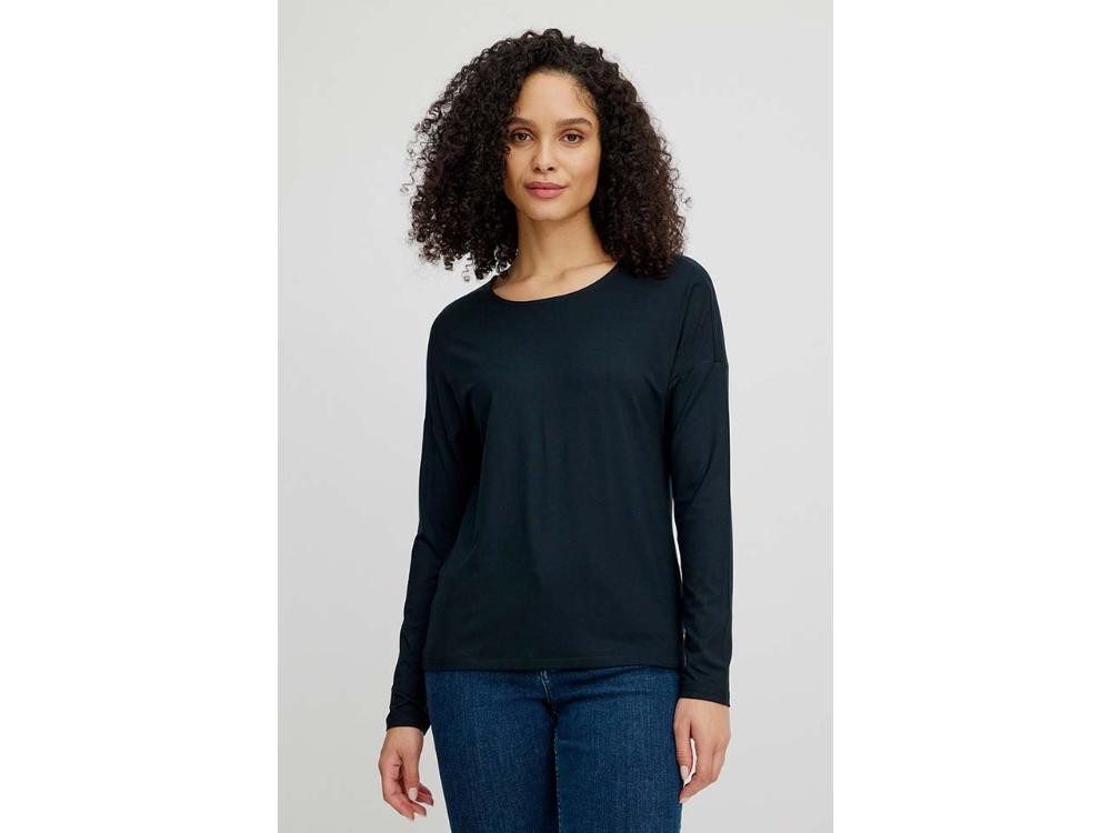 Tranquillo Langarmshirt tranquillo Damen-Langarmshirt mit überschnittenen