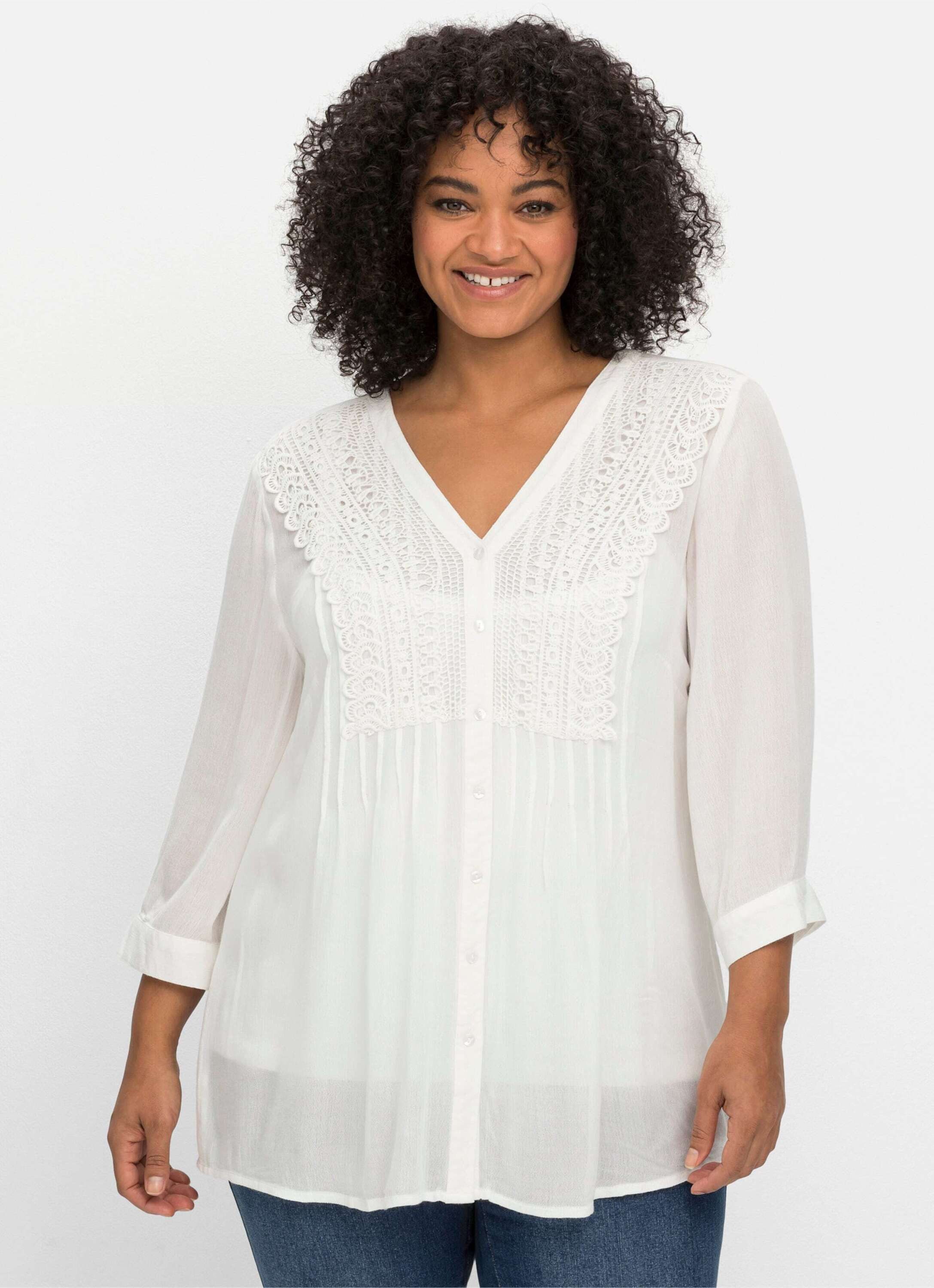 sheego by Joe Browns Klassische Bluse Longbluse 3/4-Arm günstig online kaufen