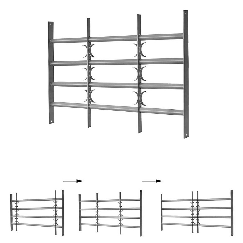 Feel2Home Fenster Fenstergitter verschiedene Größen Einbruchschutz