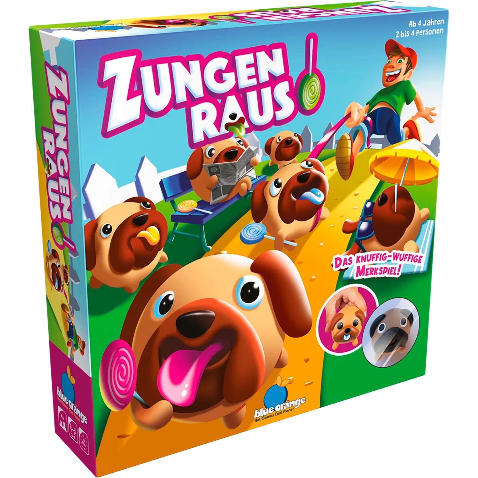 ASMODEE Blue Orange Games Spiel, Familienspiel Zungen Raus!, Brettspiel, für 2-4 Spieler, ab 4 Jahren..., Memo-Spiel