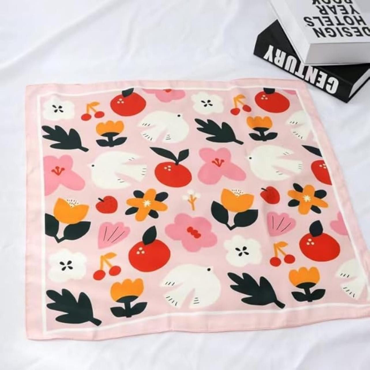 Zaewry Seidentuch Stirnband Quadratischer Haar-Bandanas-Schal für Damen – Bild 4 von 4
