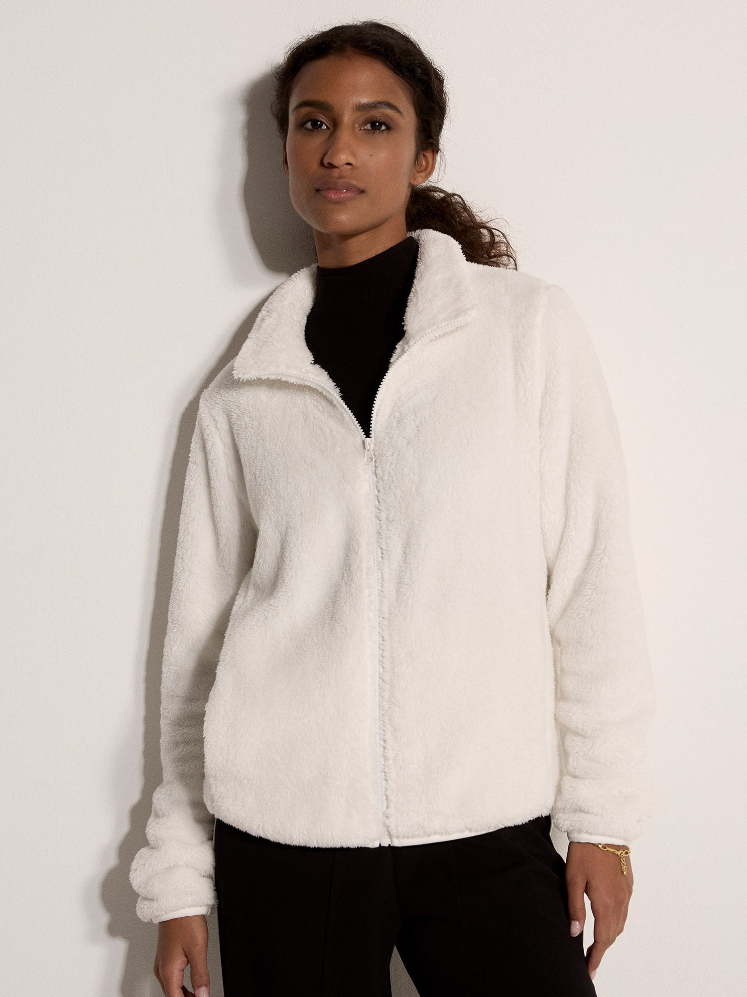 Apricot Cardigan Fleecejacke mit durchgehendem Reißverschluss