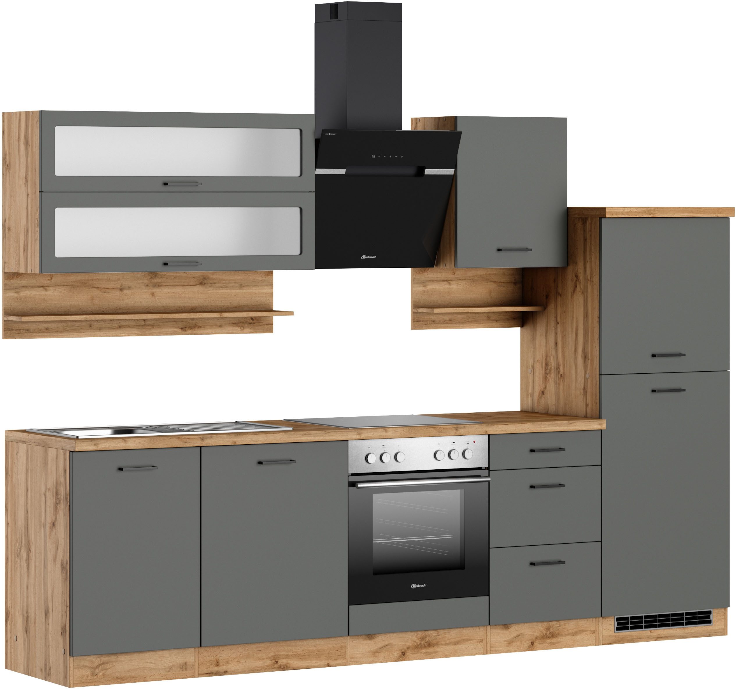 KOCHSTATION Küchenzeile Betty, Breite 280 cm, mit E-Geräten von Bauknecht