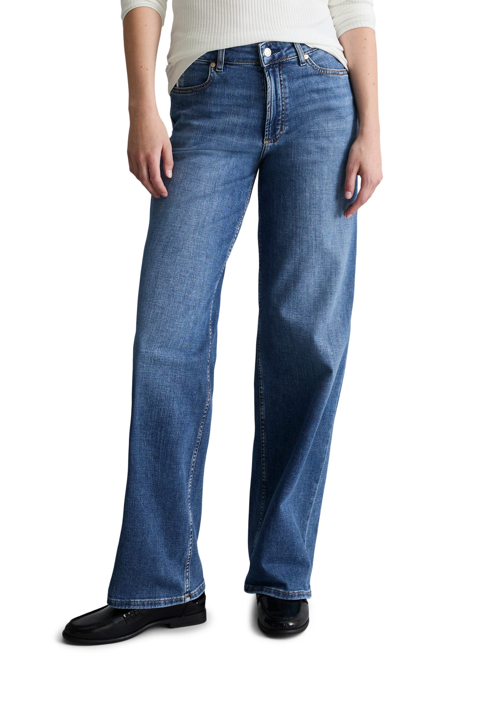 Marc O'Polo DENIM Weite Jeans Model Tomke wide aus weichem Organic-Cotton-Stretch