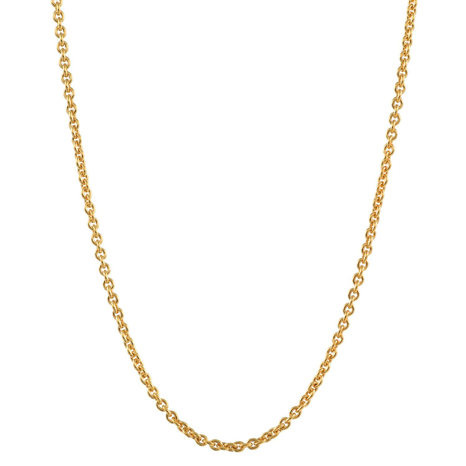 HOPLO Goldkette Goldkette Ankerkette Länge 40cm - Breite 0,8mm - 750-18 Karat Gold, Made in Germany