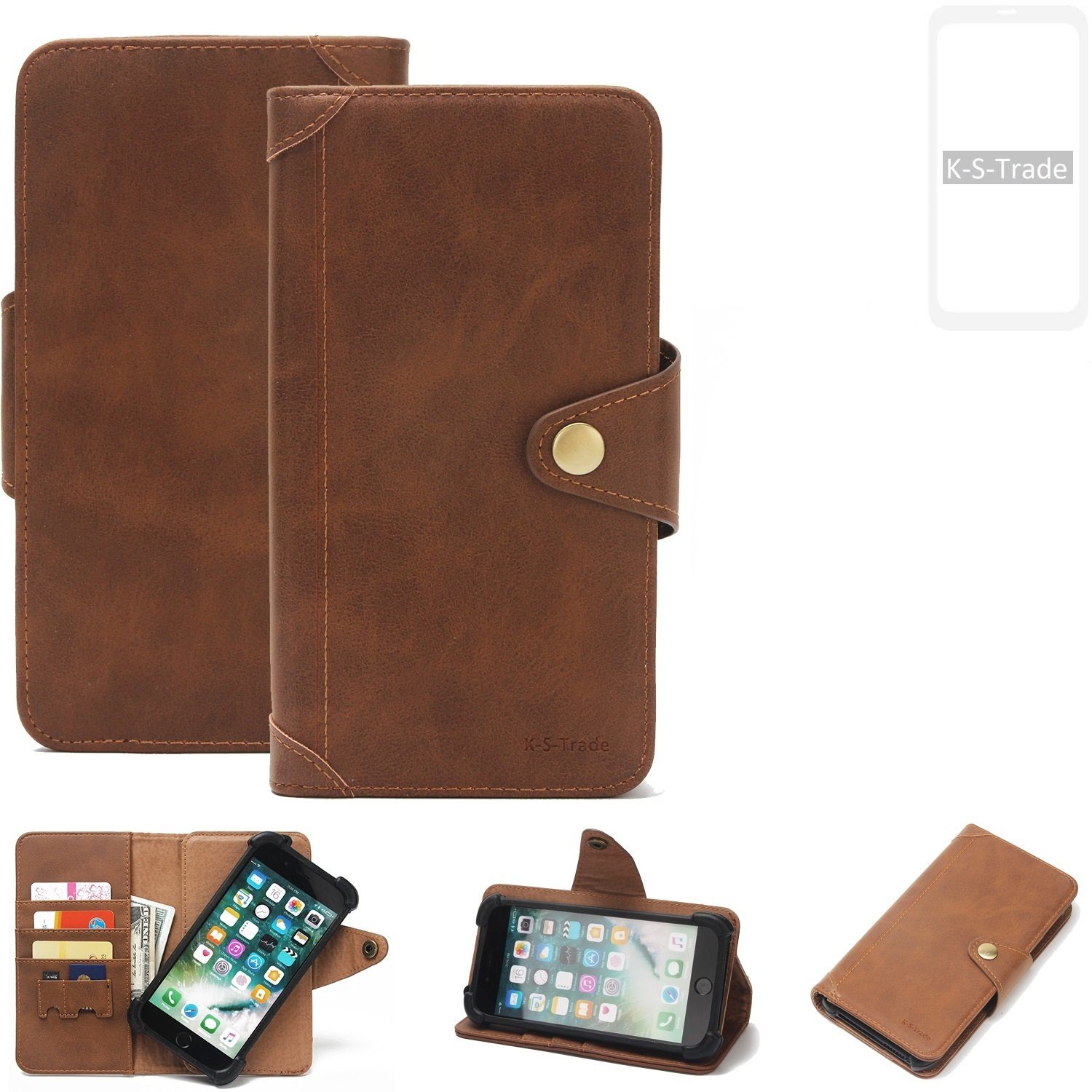 K-S-Trade Handyhülle für OnePlus OnePlus 8, Handyhülle 8 Schutz Hülle Walletcase Bookstyle Tasche Case