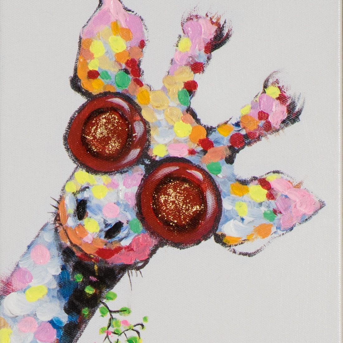 ArtUniverse Gemälde Bunte Giraffen 25x150 cm, günstig online kaufen