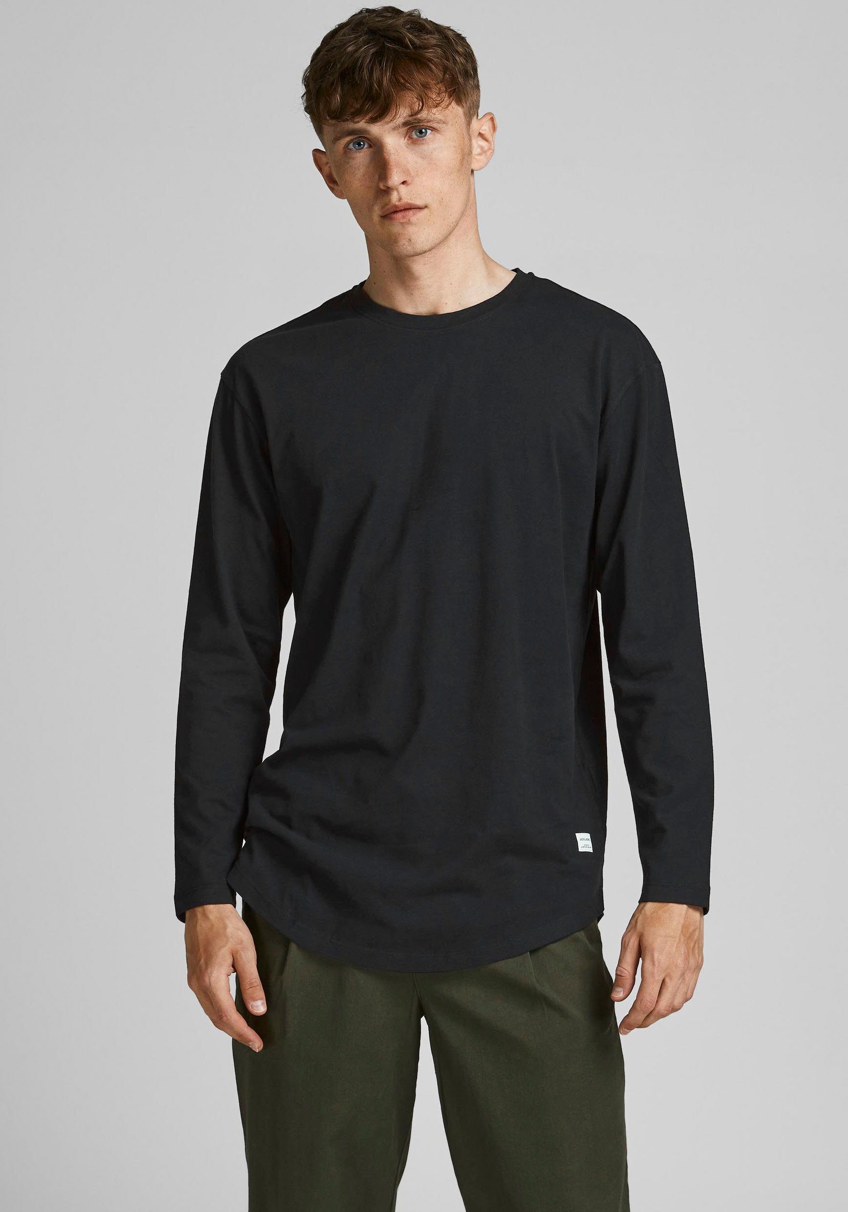 TEE schwarz Jack Jones Langarmshirt NOA &