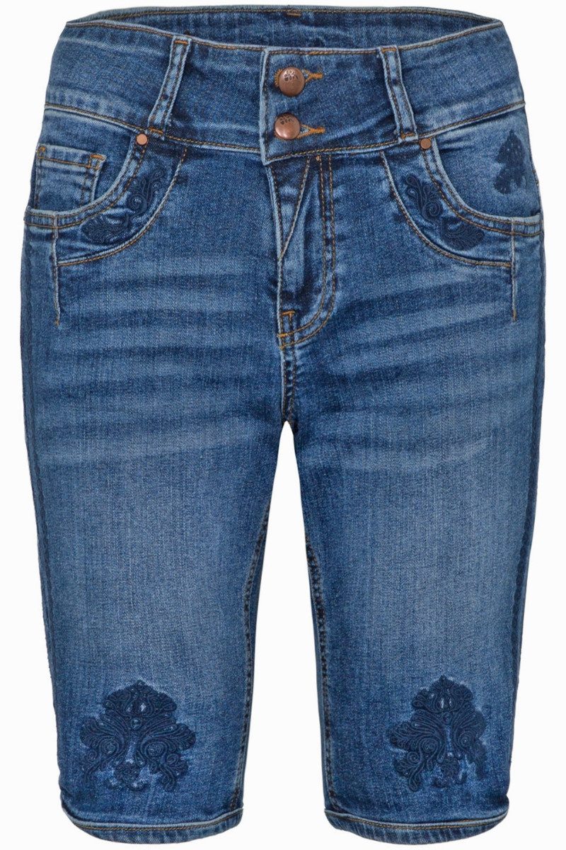 Hangowear Trachtenjeans Trachtenjeans Damen - HENDRINA BERMUDA - denim