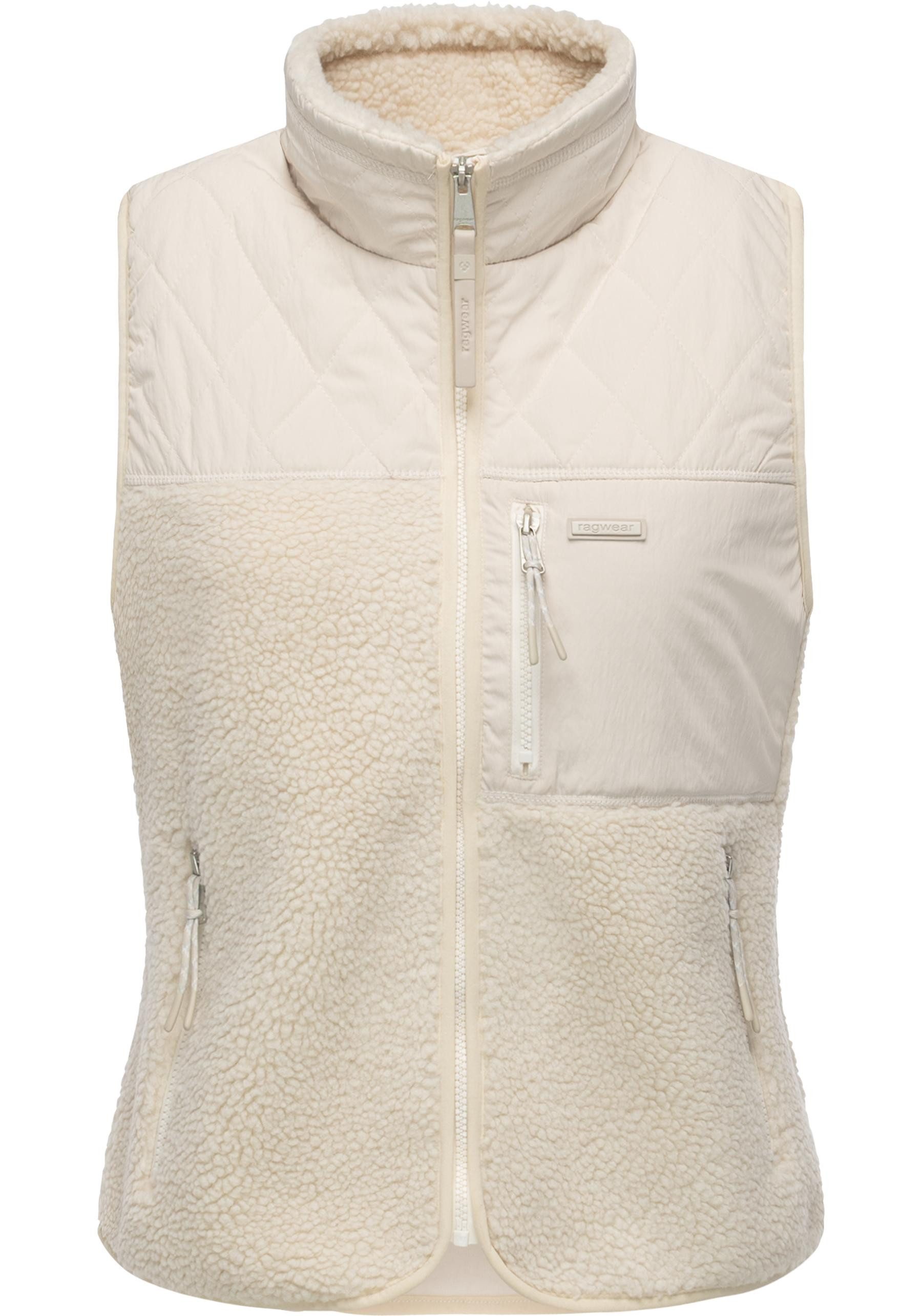 Ragwear Plüschweste Junkin Bonded warme Damen Weste aus Materialmix mit Ted günstig online kaufen