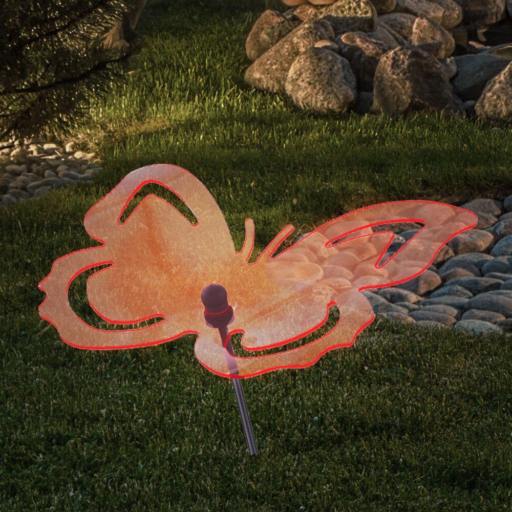 Gartenleuchte, Lichtfänger Acryl orange Dekospieß