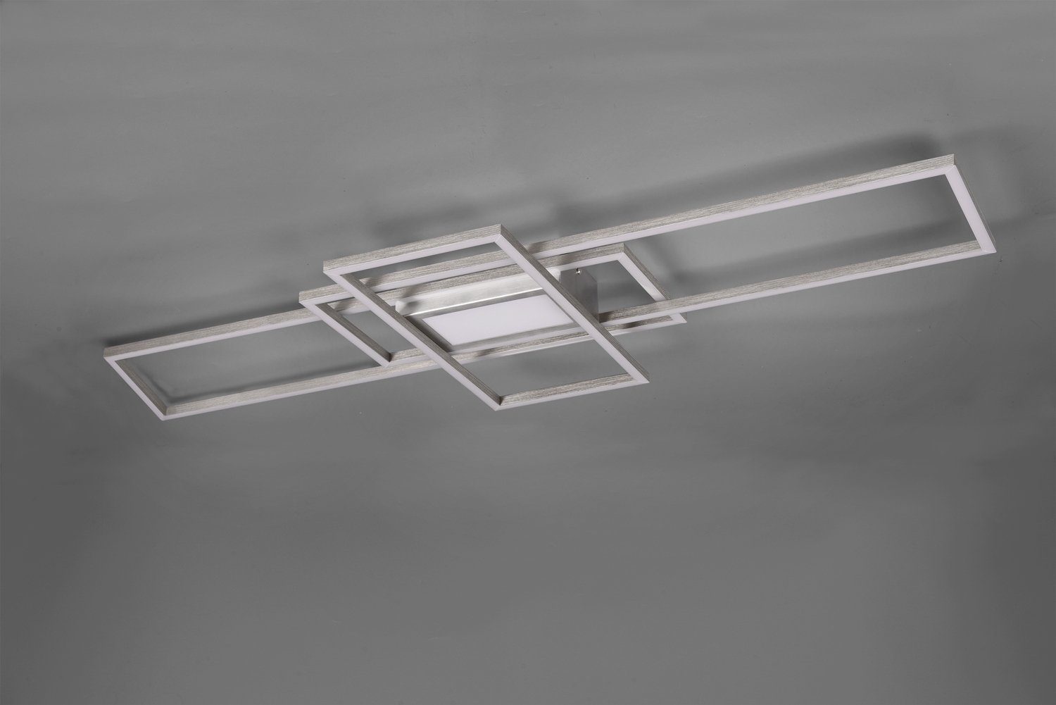 TRIO Leuchten LED Deckenleuchte IRVINE, 1-flammig, Anthrazit, Metall, 105 x 42 cm, Anpassung der Farbtemperatur, Dimmfunktion, Memoryfunktion, LED fest integriert, Neutralweiß, Tageslichtweiß, Warmweiß, LED Deckenlampe