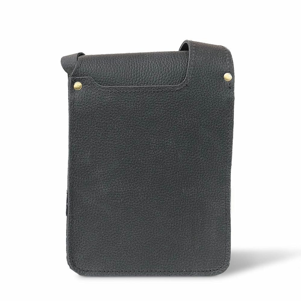 Jahn-Tasche Schultertasche Kleine Umhängetasche A5 Hoch-Format, Leder Schwarz, Jahn-Tasche 684