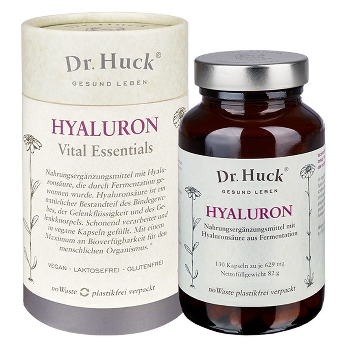 Dr. Huck ® Hyaluron Kapseln Vegan Kapseln, 82,0000 g