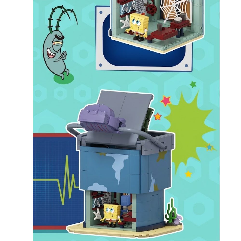 Athlix Klemmbausteine SpongeBob Schwammkopf Bausteine Cartoon Spielbausteine – Bild 3 von 4