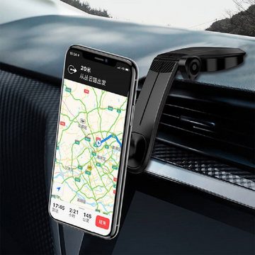 Kaku Auto Magnethalter KFZ Handy-Halterung für das Armaturenbrett Schwarz Smartphone-Halterung
