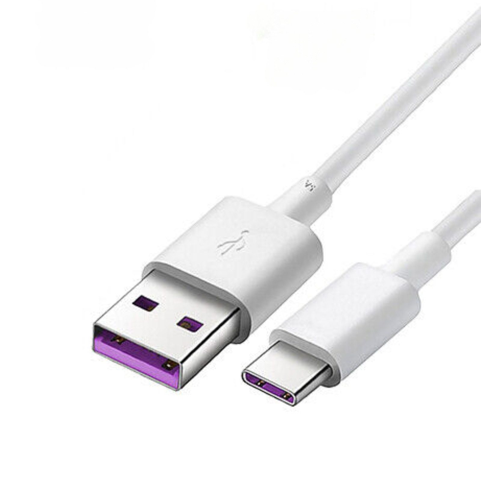 Huawei Ladekabel HL1289, Smartphone-Kabel, USB-C, Schnellladefunktion, Kabellänge 1 Meter, Weiß/Grau