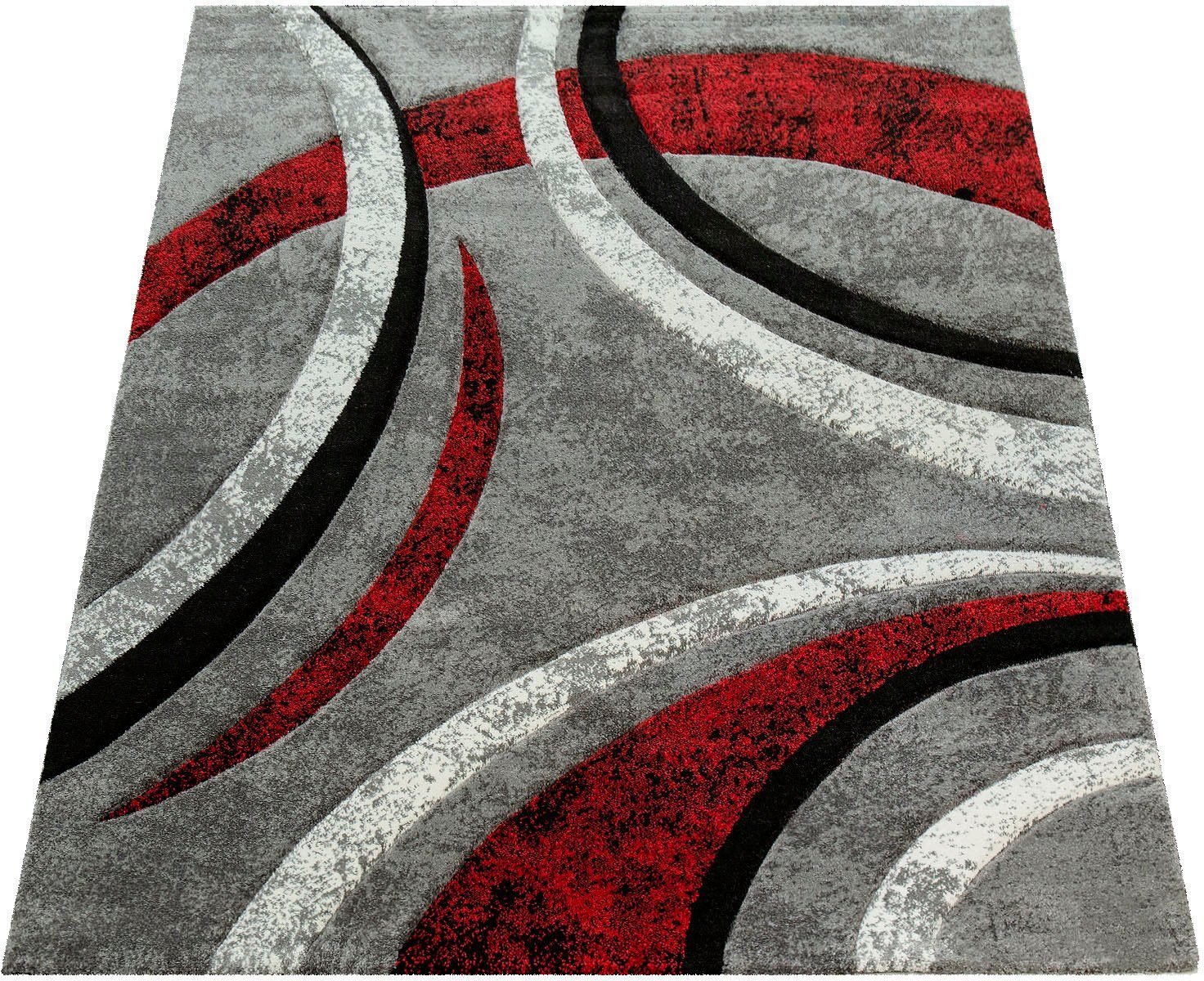 Paco Home Teppich Brillance 758, rechteckig, Höhe: 14 mm, Kurzflor, modernes geometrisches Design, auch als Läufer