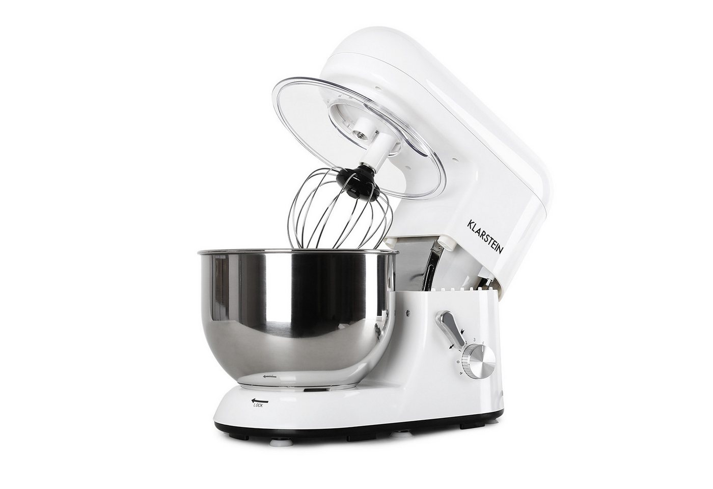 Klarstein Küchenmaschine, 1800 W, 5.2 l Schüssel, Knetmaschine Teigmaschine Teigknetmaschine Rührmaschine Standmixer