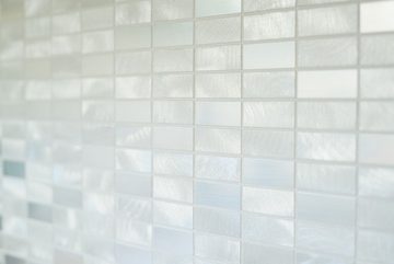 Mosani Mosaikfliesen Mosaik Fliese Aluminium silber gebürstet poliert Küche
