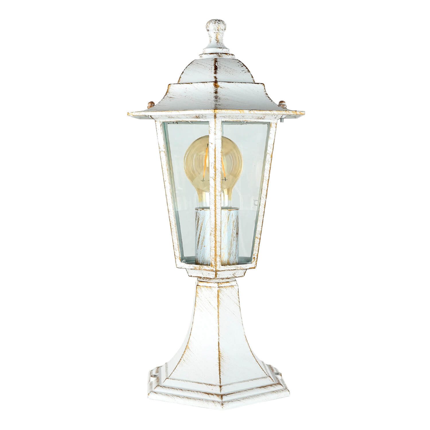 Licht-Erlebnisse Außen-Stehlampe PARIS, ohne Leuchtmittel, Wegeleuchte Landhausstil rustikal Schwarz Gartenbeleuchtung Lampe