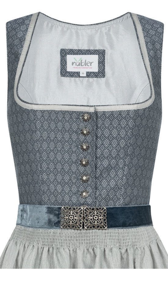 Nübler Dirndl Midi Dirndl Edda in Blau von Nübler