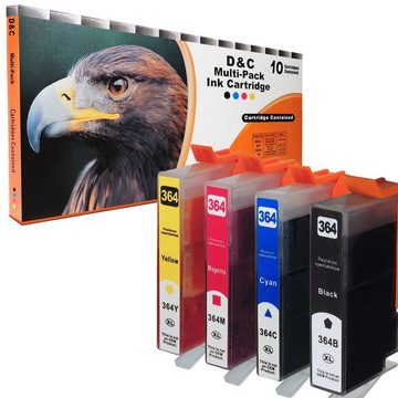 D&C Tonerkartusche Kompatibel HP 364XL Multipack 10-Farben (4x Schwarz, 2x Cyan, 2x Magen